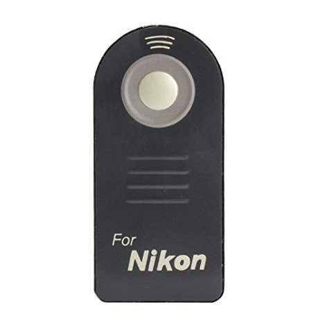 TOOGOO(R) Wireless Ir Remote Control Shutter Release For Nikon ML-L3 D7100 D7000 D90 D3300 D3200 1 V3 V2 DSLR Camera Black