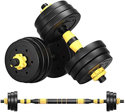Rusilay Dumbbell,Adjustable Weights Dumbbells Set,Free Weights Set with Connecting Rod 20KG
