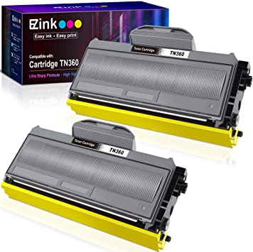 E-Z Ink(TM) Compatible Toner Cartridge Replacement for Brother TN330 TN360 TN-330 TN-360 High Yield to use with DCP-7040 DCP-7030 MFC-7840W HL-2140 MFC-7340 MFC-7440N HL-2170W HL-2150N (Black, 2 Pack)