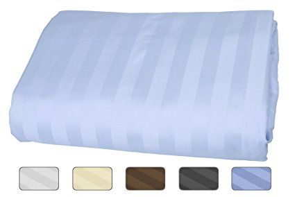 American Pillowcase - Queen Size Fitted Sheet Only - 100% Egyptian Cotton, 540 Thread Count With Wrinkle Guard (Color: Light Blue)