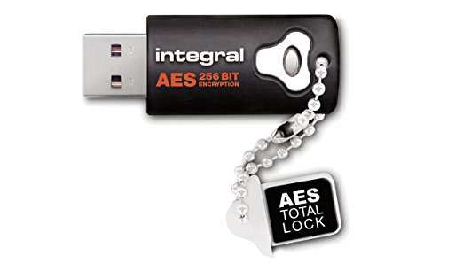 Integral Crypto 4 GB AES 256-Bit Encrypted USB Flash Drive, FIPS 197 Certified - Black