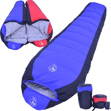 Outdoor Vitals 15 Degree Down Mummy Sleeping Bag, 3 Season, Backpacking, Lightweight, Hiking, Camping - 1 Year Limited Warranty
