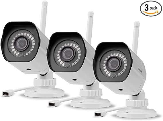 Security Camera Outdoor, Zmodo Wireless Camera, 1080p Night Vision, IP65 Weatherproof, WiFi Cameras for Home Security