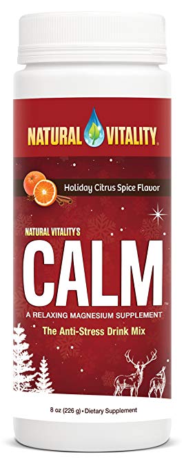 Natural Vitality Natural Calm Magnesium Anti Stress, Organic, Holiday Spice, 8 oz