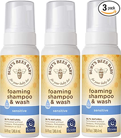 Burts Bees Baby Foaming Shampoo & Wash  8.4 Ounce - Pack of 3