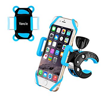 Bicycle Phone Mount Holder,Vancle Universal Bike Handlebar & Motorcycle Holder Cradle Fits any Smart Phone, 360 Degrees Rotatable, Rubber Strap, Slide-Proof Clamp