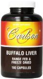 Carlson Labs Buffalo Liver Range Fed and Freeze Dried 500mg 180 Capsules