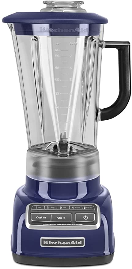 KitchenAid KSB1575BU 5-Speed Diamond Blender with 60-Ounce BPA-Free Pitcher - Cobalt Blue