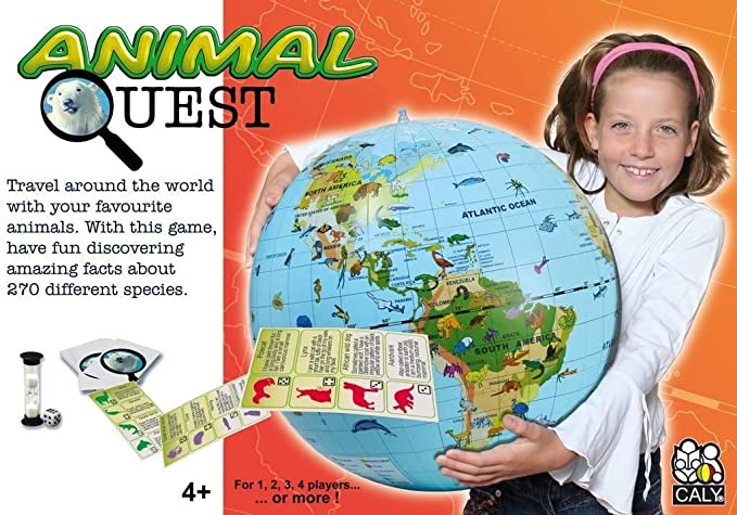 Animal Quest - 20" Inflatable Globe & Game (Age 6 )
