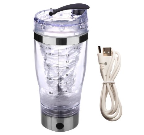 USB Rechargeable Protein Shaker Mixer - Portable Electric Hand Vortex Mixer Bottle - BPA-free, lithium-ion battery - Powerful Convenience!