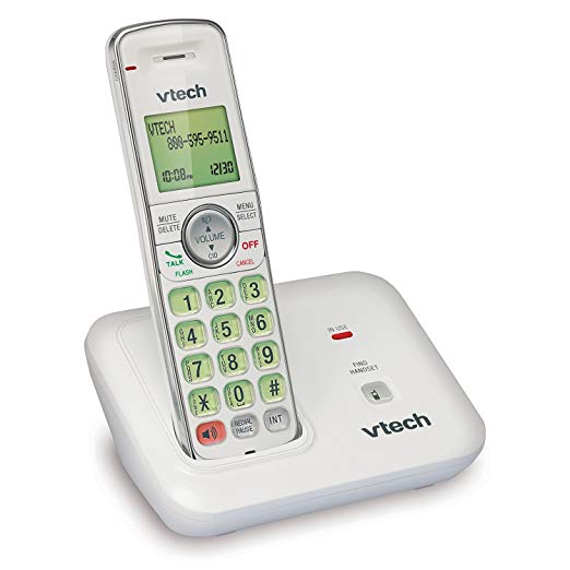 VTech CS6419-17 DECT 6.0 Expandable Cordless Phone with Caller ID and Handset Speakerphone, 1 Handset, White