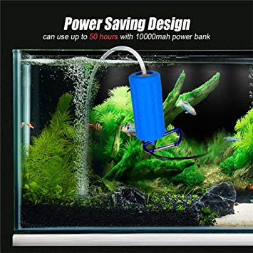 DragonPad Aquarium Fish Tank Oxygen Air Pump Portable Mini USB Ultra Silent High Energy Saving Oxygen Air Pump Aquarium Supplies Accessories