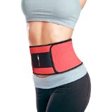 1 Workout Waist Trimmer Belt for Men and Women - Pro Fitness Trainer Quality - Provides Back Support While Burning Belly Fat - Fully Adjustable - Helps Promote Weight Loss While Slimming Your Abs