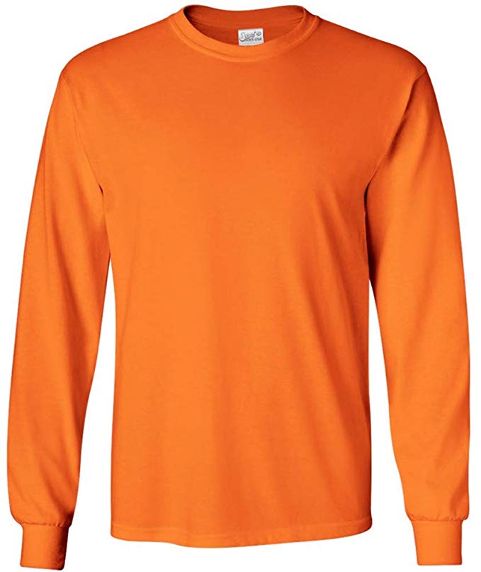 Joe's USA Men's Long Sleeve 50/50 Cotton/Poly T-Shirts-Regular, Big & Tall S-6XL