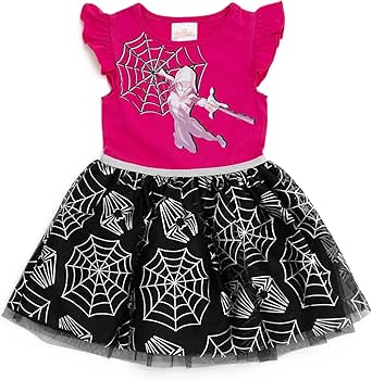 Marvel Spider-Man Ghost Spider Girls Tulle Tutu Dress Toddler to Big Kid