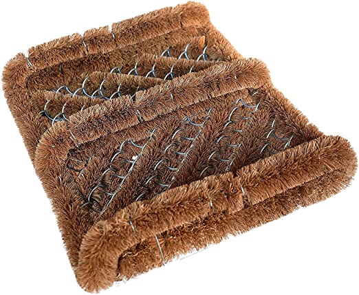 Kovot Natural Coir Boot Scraper Door Mat - 12" x 13"