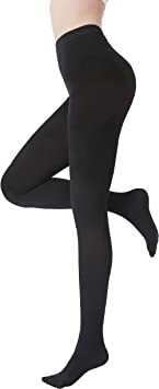 MGANG Compression Pantyhose, Closed Toe, Waist High Compression Stockings Opaque, 15-20 mmHg Medical Pantyhose, Firm Support Hose for Unisex, Edema, Varicose Veins, Swelling, Nursing, Black Medium