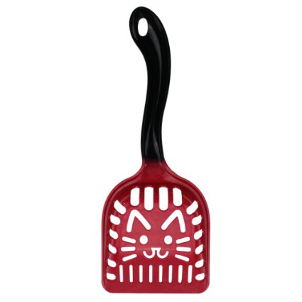 PET N PET Cat Litter Scoops ,Plastic Scoop With Red And Grey Color