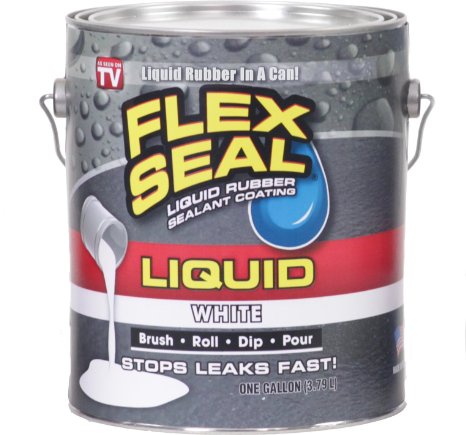 Flex Seal Liquid Giant Gallon (White) Brush, Roll, Dip, Pour!