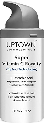 Uptown Cosmeceuticals L-ascorbic Acid Super Vitamin C Serum for Anti-Wrinkle Fine Lines Age Spots and Dark Circle 30 ml