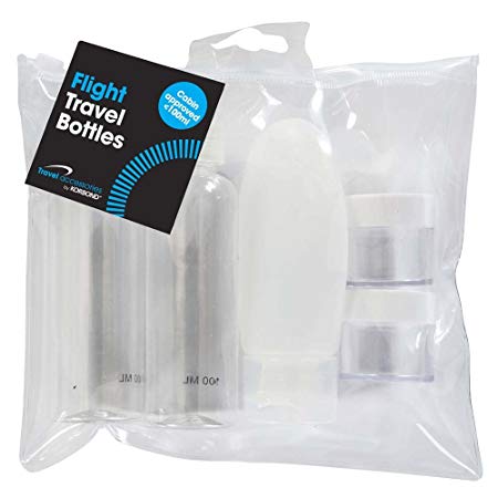 Korbond Flight Travel Bottles Packing Organiser, 18 cm, Transparent