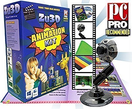 Zu3D Animation Kit for Windows PCs, Apple Mac OS X and iPad iOS: complete stop motion animation kit with camera, software and animation handbook