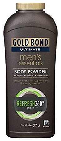 Gold Bond Ultimate Men's Essentials Body Powder, 10 oz., Pack of 2