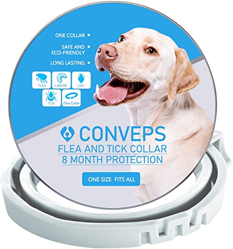 Flea and Tick Collar for Dogs & Cats - Natural Herbal Non-Toxic Adjustable Flеa Collar Waterproof Protection for Large Medium Small Pet Supplies Repels Flеas Licе Tiсks Mоsquitоes