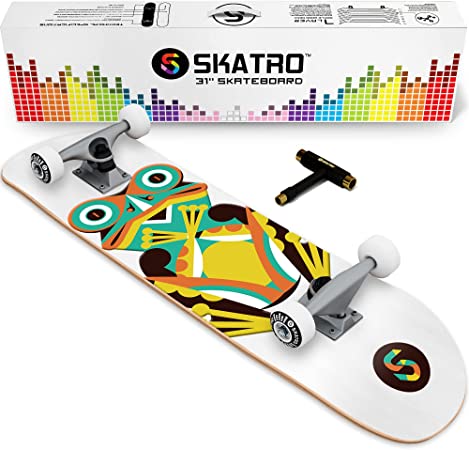 SKATRO - Pro Skateboard 31" Complete Skateboard. Skate Board Ages: Adults, Boys, Girls, Beginners, and Kids