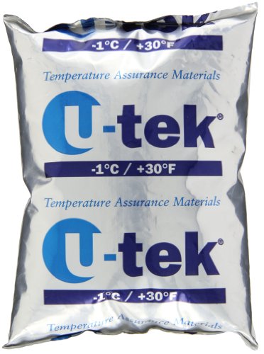ThermoSafe U-tek 414 Phase Change Material Gel, -1°C Temperature, 7.5" L x 6.5" W x 1" H (Case of 12)