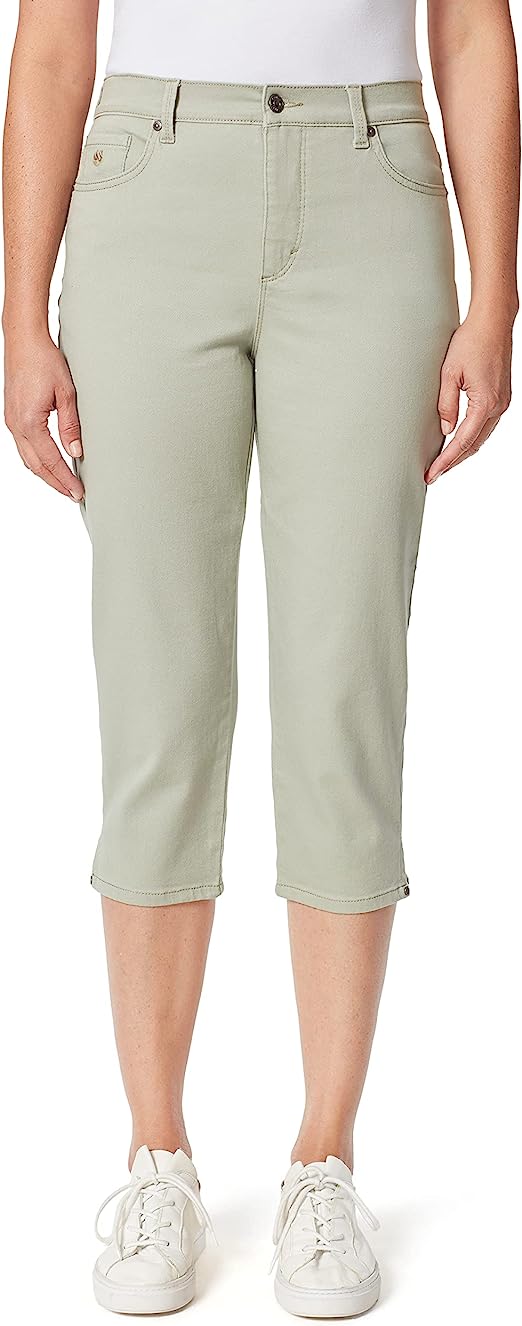 Gloria Vanderbilt womens Amanda Capri Jeans, Frosted Glass, 16 US