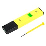 005pH High Accuracy Pocket Size pH Meter with ATC and Backlit LCD 0-14 pH Measurement Range 001 Resolution Handheld Measure Household Drinking WaterYellow