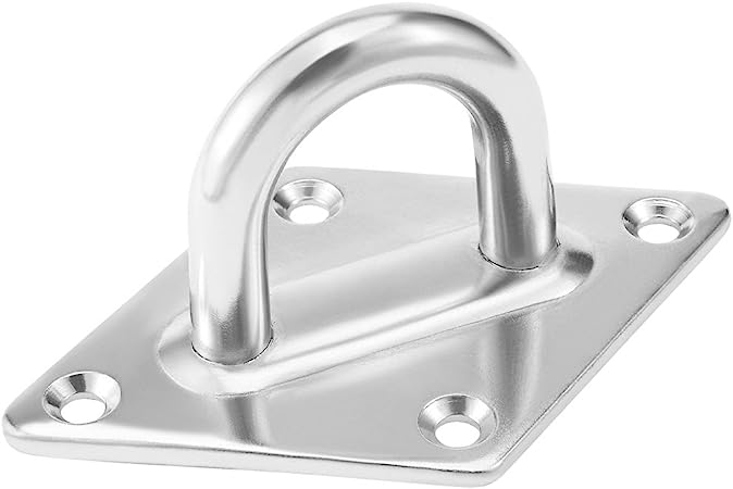 uxcell 316 Stainless Steel 12mm Thick Ring Sail Shade Diamond Pad Eye Boat Rigging