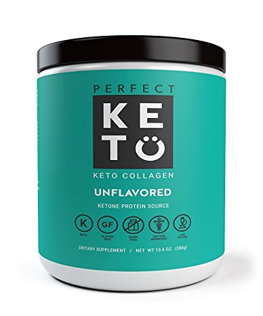 Perfect Keto Protein Powder - Grass-fed Collagen and MCT Oil Low Carb Protein Powder - Perfect For Ketosis and Ketogenic Diets - Unflavored