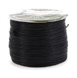 Mandala Crafts 05mm Cotton Waxed Cord for Beading and Macrame Supplies 100 Meters 109 Yards Black