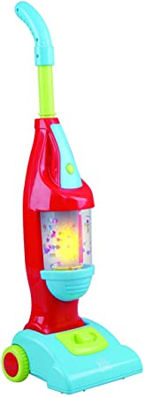 Pretend Play My Light Up Playset Cleaning Vacuum for Toddlers & Kids with Sound Effects Trolley Cart with Real Suction