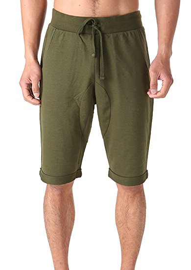 FORBIDEFENSE Casual Men's Bermuda Classic Fit Cotton Gym Shorts With Pockets,Bodybuilding Short Pants With Drawstring