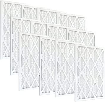 Enviroflow 20x21x1 Pollen and Dust Control Pleated Replacement AC/Furnace Air Filter, MERV 8, Pack-12