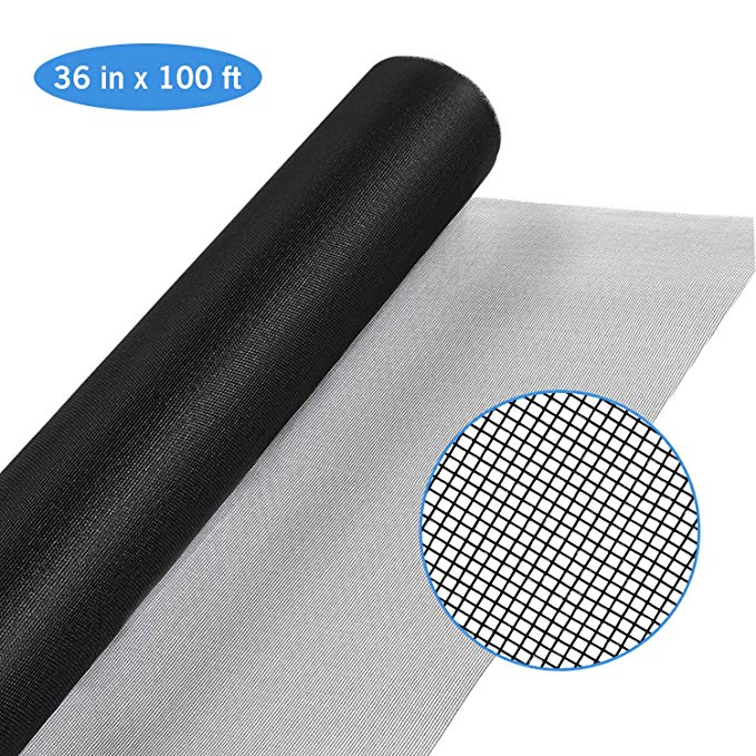 Magicfly Fiberglass Screen Roll, 36 Inch x 100 Feet Window Mesh Screen for Window, Door and Patio, Screen Protection, Patio Screens