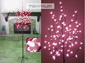 Tektrum 6.5' Tall/108 Pink LED Lighted Cherry Blossom Flower Tree for Christmas/Holiday/Party