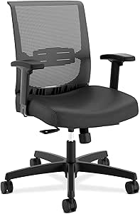 HON Convergence Office Chair, Vinyl Seat, Black