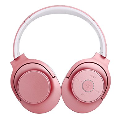 VALENTINES'S DAY GIFT, Hi-Fi Stereo Wireless Headset, 22 Hours Playtime for TV Computer Travel Work Training (rose)