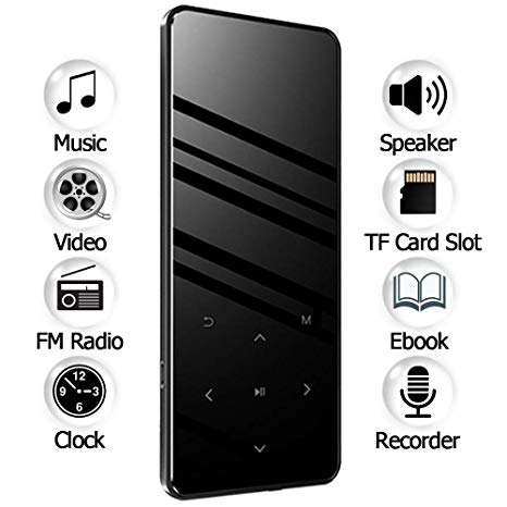 MP3 Player with Built-in Speaker, GREATLINK 8GB Lossless Music Player Multifunction MP3 Player with Touch Buttons 2.4 Inch Screen FM Radio Voice Recorder