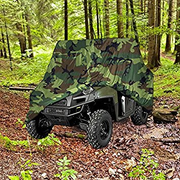 NEH® HEAVY DUTY WATERPROOF SUPERIOR UTV SIDE BY SIDE COVER COVERS FITS UP TO 120'L W/ ROLL CAGE CAMOUFLAGE COLOR ATV COVER RHINO RANGER MULE GATOR PROWLER RAZOR PROWLER RANCHER FOREMAN FOURTRAX RECON