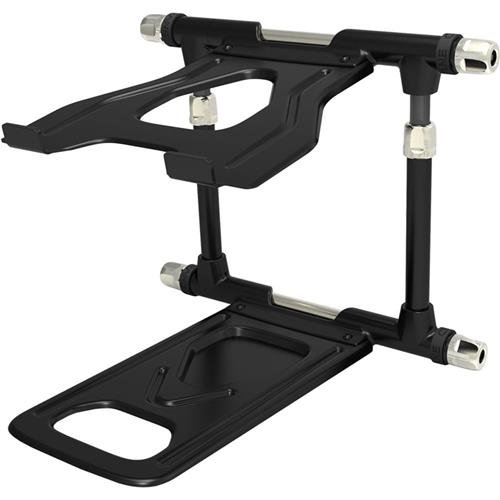 CRANE Stand Elite  Universal DJ Stand for Laptops, Tablets and Controllers with Faux-leather Carry Bag, Black