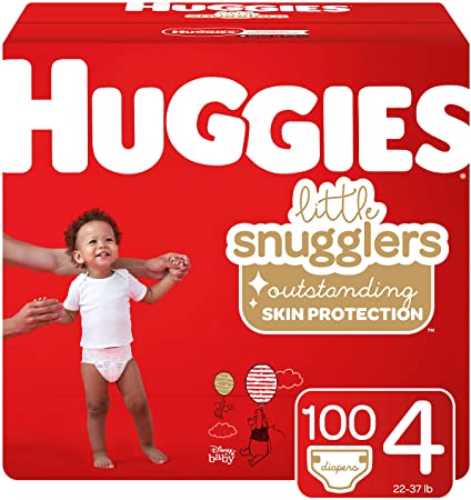 Huggies Little Snugglers Baby Diapers, Size 4, 100 Ct