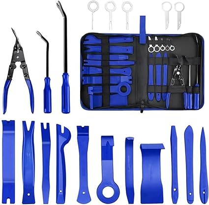 VASLON Auto Car Trim Removal Tool Kit,31Pcs Car Door Audio Panel Trim Removal Set,Car Pry Tool Kit Metal Fastener Remover for Removal of Audio, Dashboards, Molding