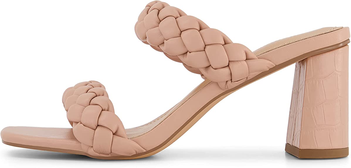 Dunes   CUSHIONAIRE Technology Women's Iris braided Heel Sandal  Memory Foam Insoles and Wide Widths Available