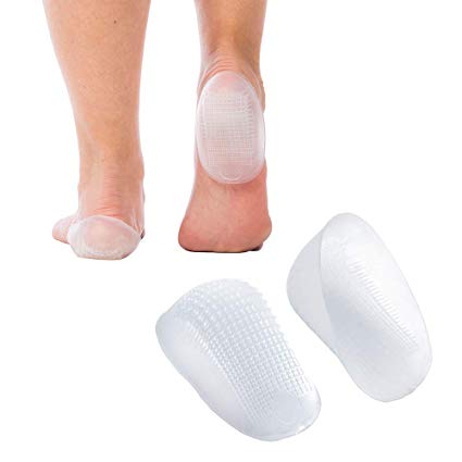 Tuli's Classic Gel Heel Cups (2-Pairs), TuliGEL Shock Absorption Gel Cushion Insert for Plantar Fasciitis and Heel Pain Relief, Regular