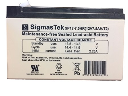 Sigmastek SP12-7.5 HR T2 Sealed Lead Acid Battery